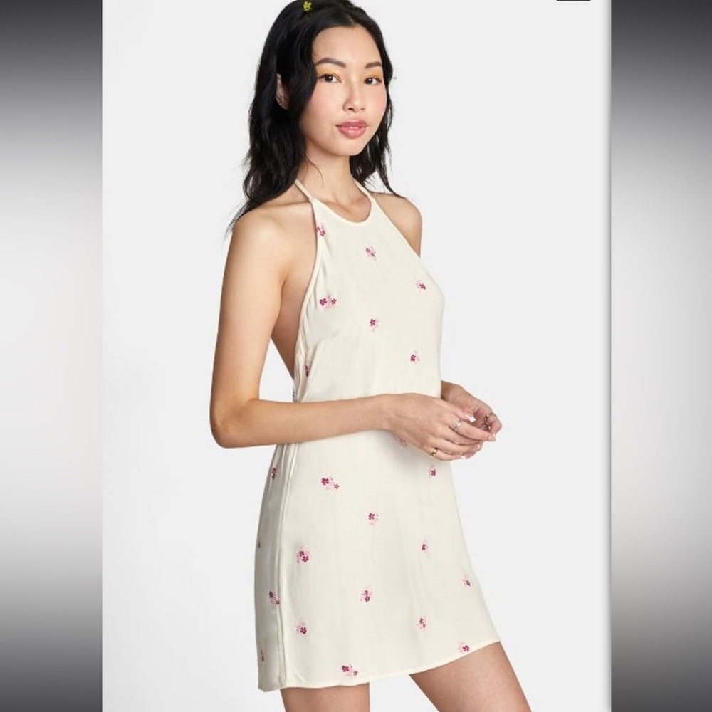 NWT RVCA Women's Straight On Halter Top Dress SIZE XS - Picture 3 of 7